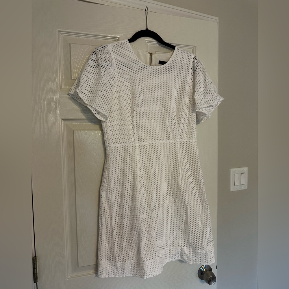 J. Crew White Eyelet Mini Dress